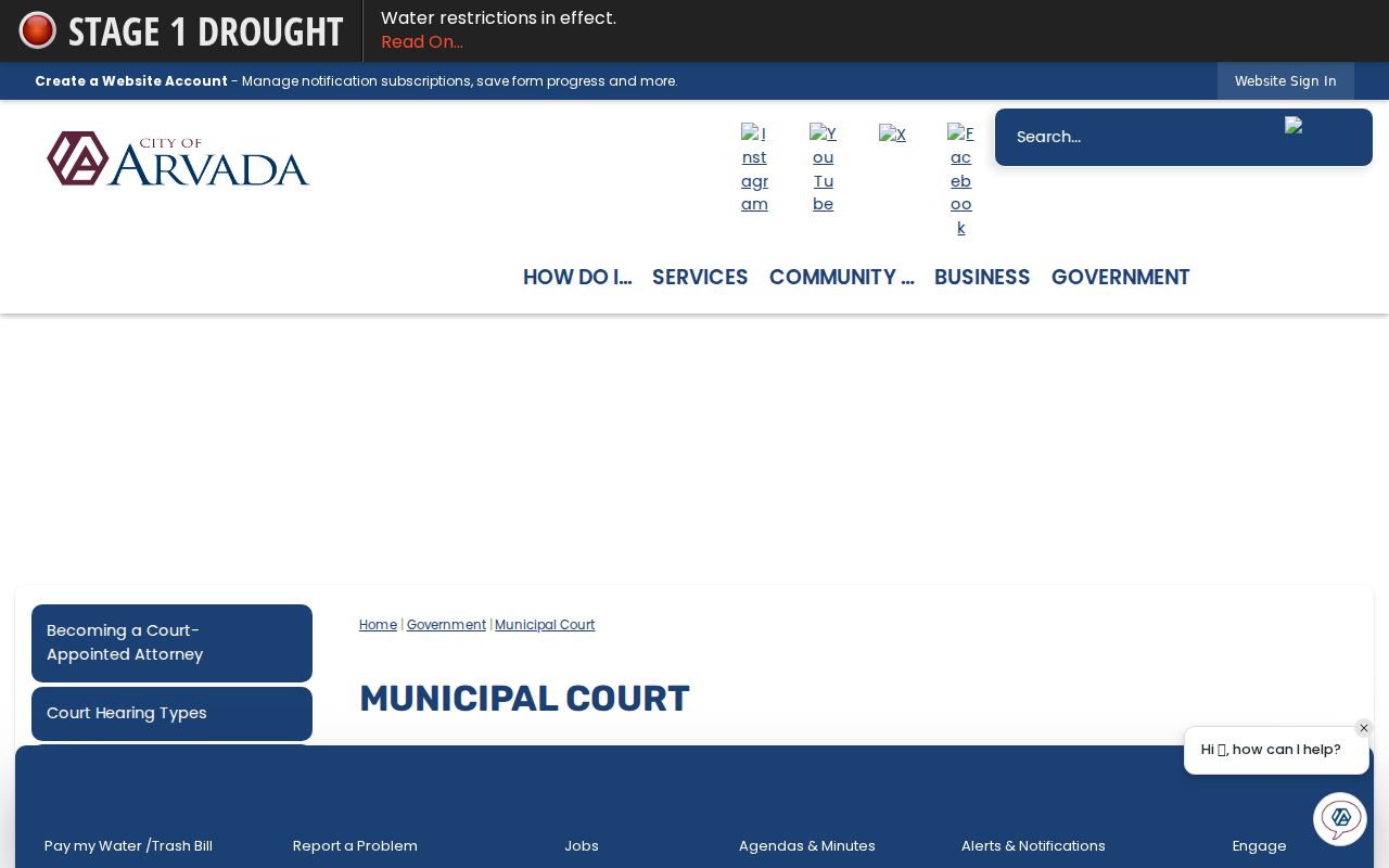 Jefferson County Arvada Municipal Court docket information