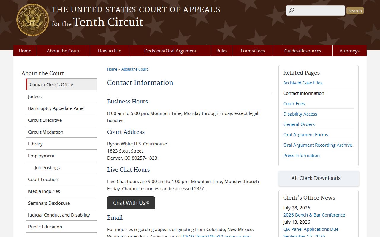 Jefferson County court records image for Tenth Circuit clerk access