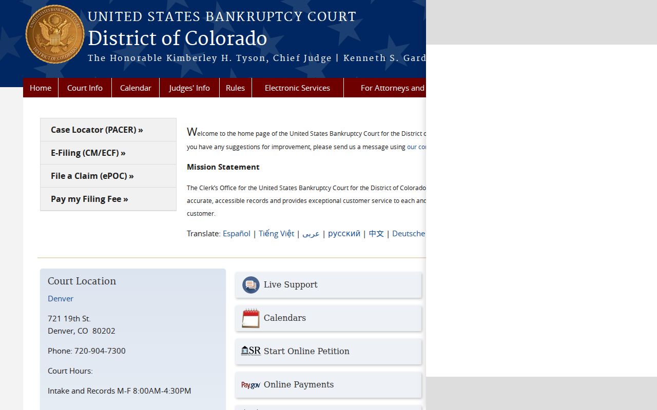 Jefferson County court records image for the Colorado Bankruptcy Court
