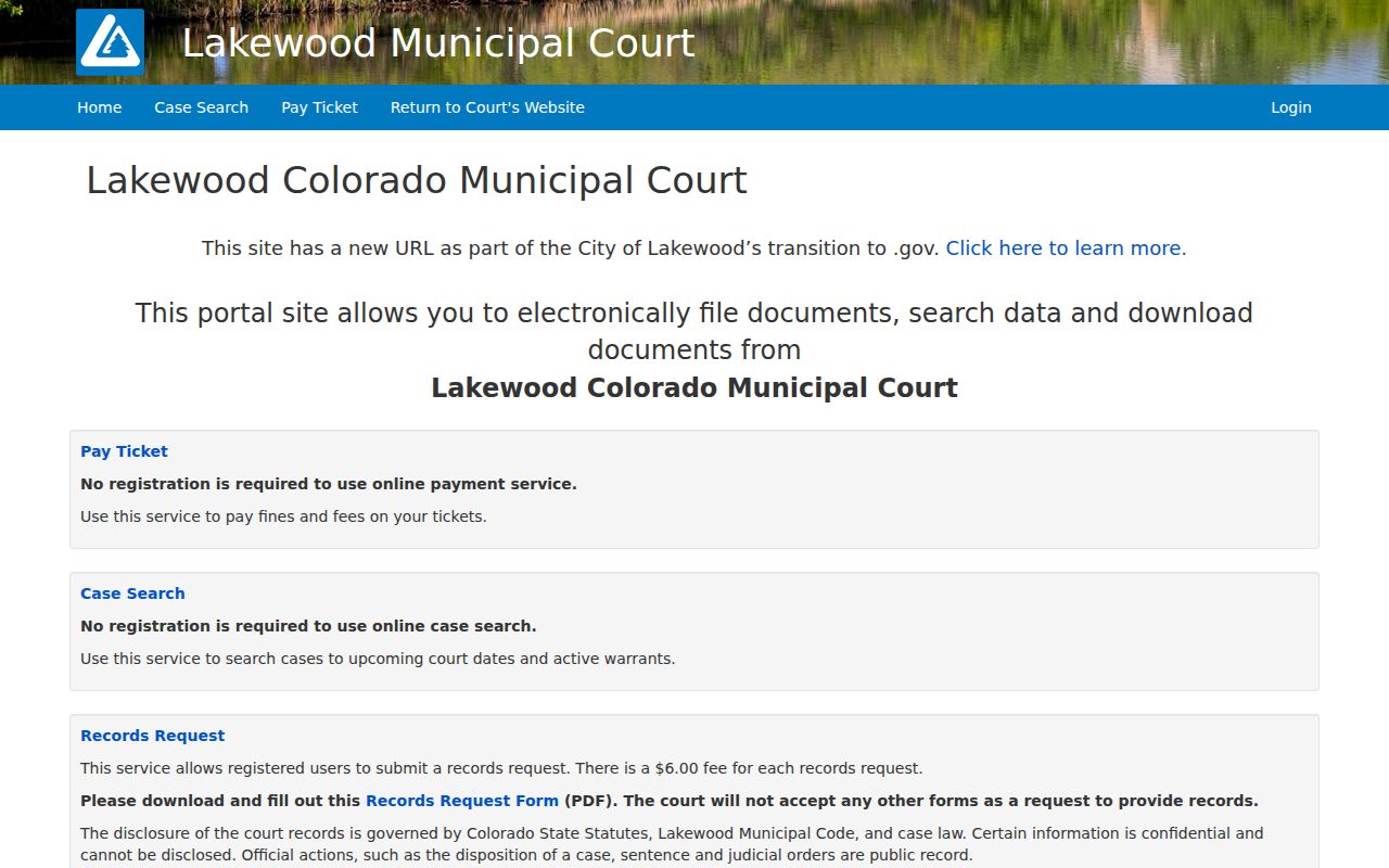 Jefferson County Lakewood court docket portal